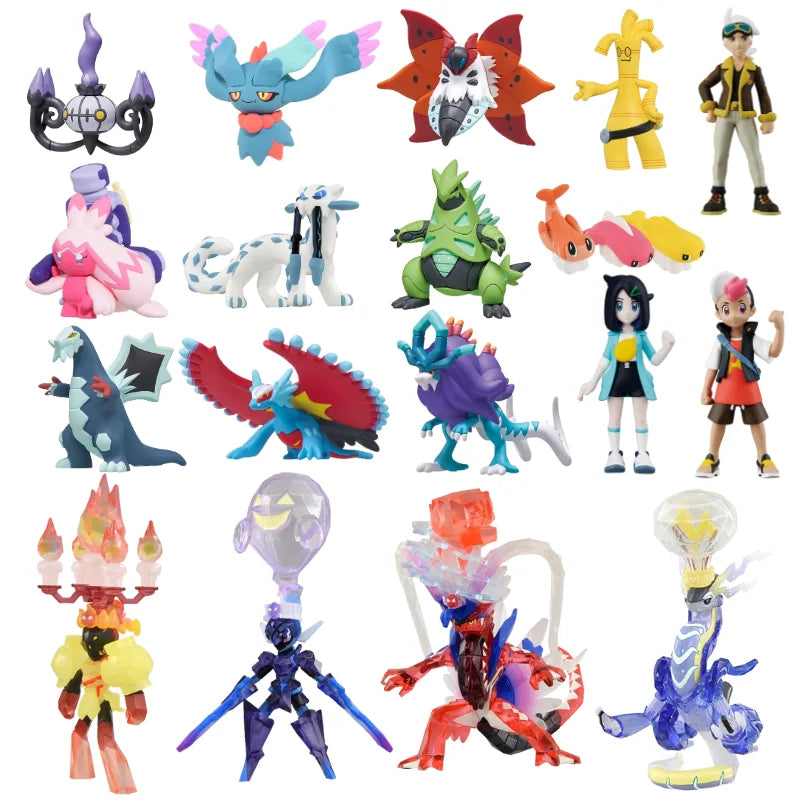 TOMY  Pokemon Figures Skeledirge Meowscarada Quaquaval Charcadet Pokémon Scarlet Violet Paldea Region Collection Gift