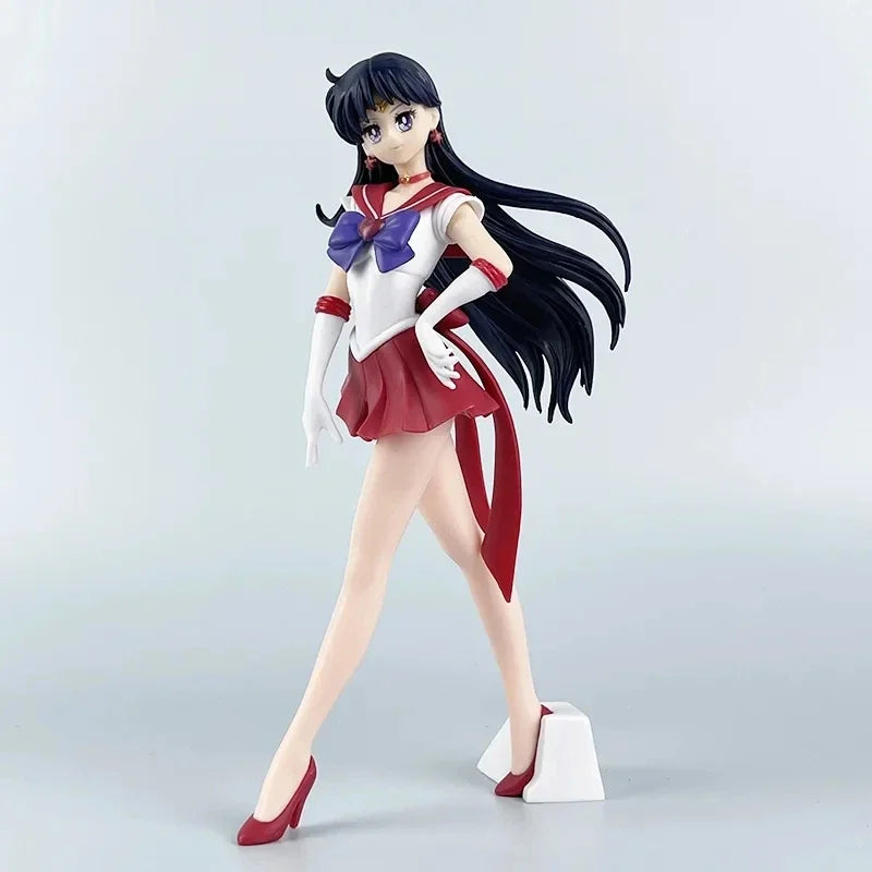 2pcs/lot Anime Sailor Moon Figure Sailor Mars Sailor Mercury Action Figures Hand Made Toy Kawaii Model Ornaments Gift 22cm