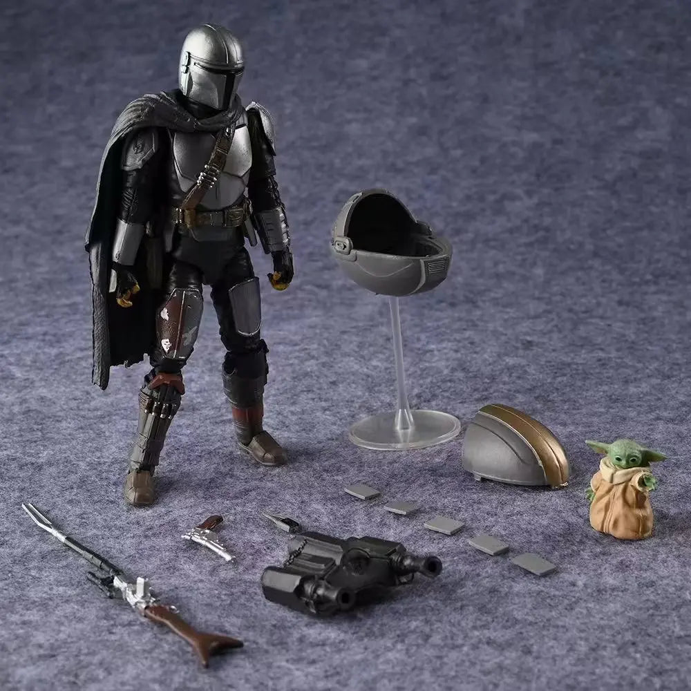 Legends Series The Manda lorian DIN DJARIN & The Child Baby Yoda Action Figure Joints Moveable PVC Model Toys Collection Doll