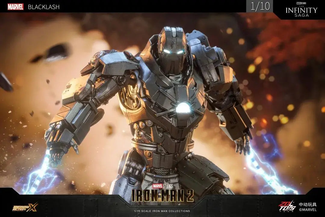ZD Toys Iron Man Series Blacklash Figures 1/10 MK33 MK39 MK17 MK21Action Figurines Movie Statue Model Adult Collect Gift