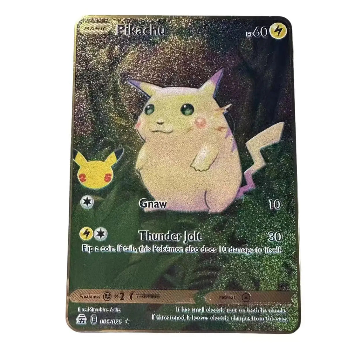2024 Pokemon English Metal Card Anime Pikachu Charizard Mewtwo Blastoise Vmax Shiny Letters Game Collection Card Kids Toy Gifts