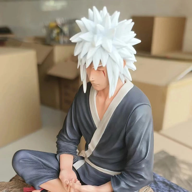 15cm Anime LF Jiraiya Figurine Naruto Action Figure GK Jiraiya Figure Sitting Statue PVC Collectible Dolls Toys for Kids Model