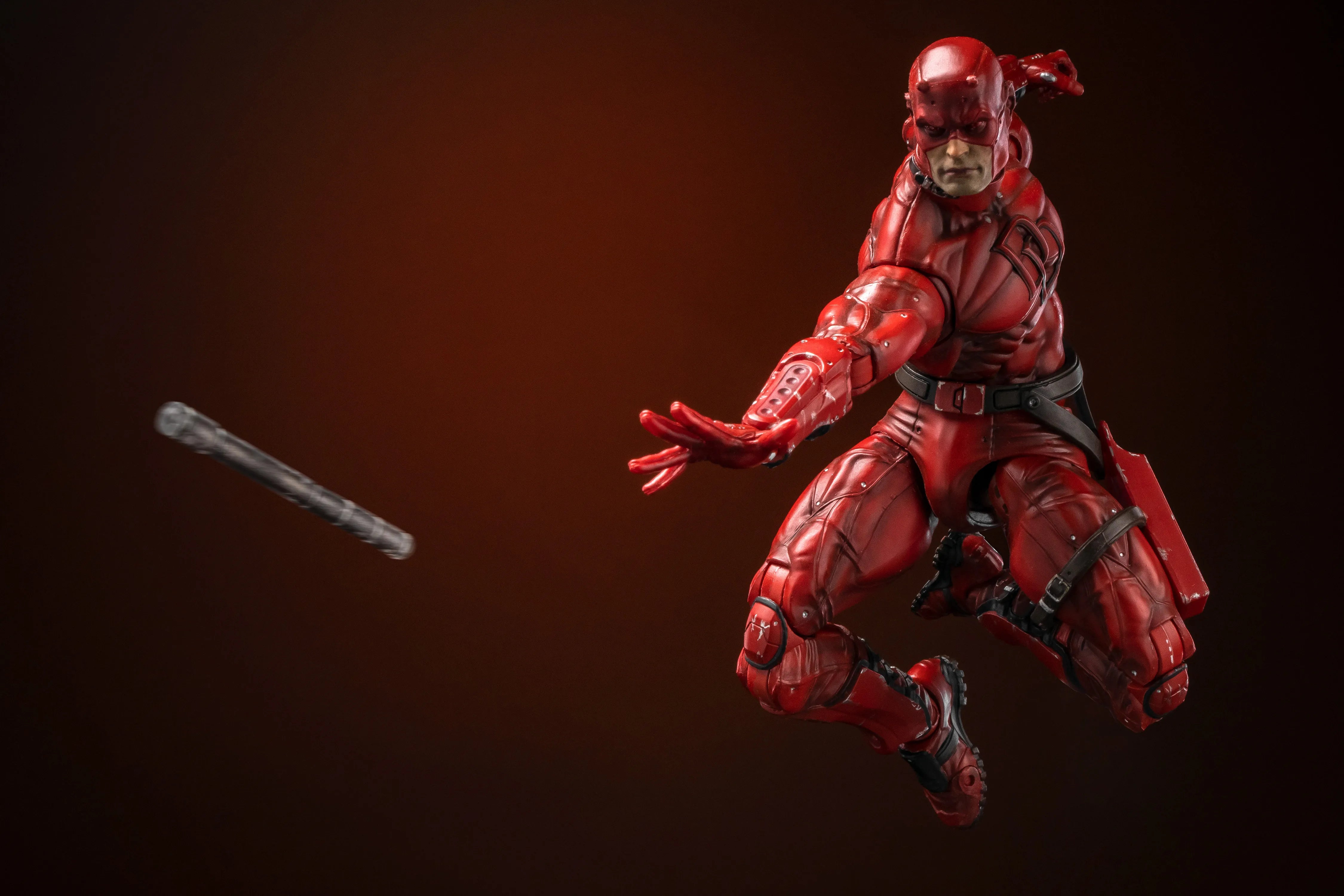 In Stock - FlefToys Marvel Daredevil Classic Red Shadowland Reborn Black 8
