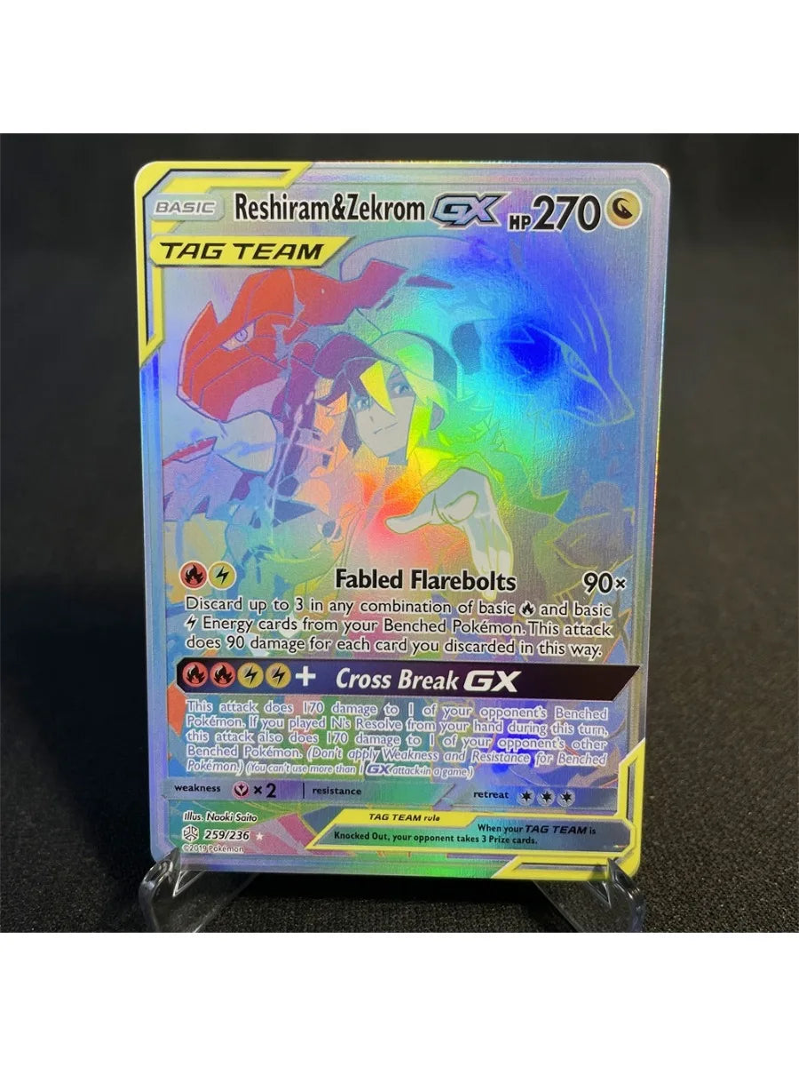 Pokémon Cards Holographic Card Sun & Moon Series Mewtwo Pikachu Paikou Serena Caitlin Collection Cards Toys Gifts Proxy Card