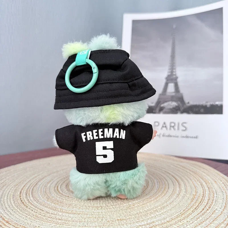 The first, second and third generations of Labubu clothes pendant Labubu sitting baby clothes LA baseball suit trend