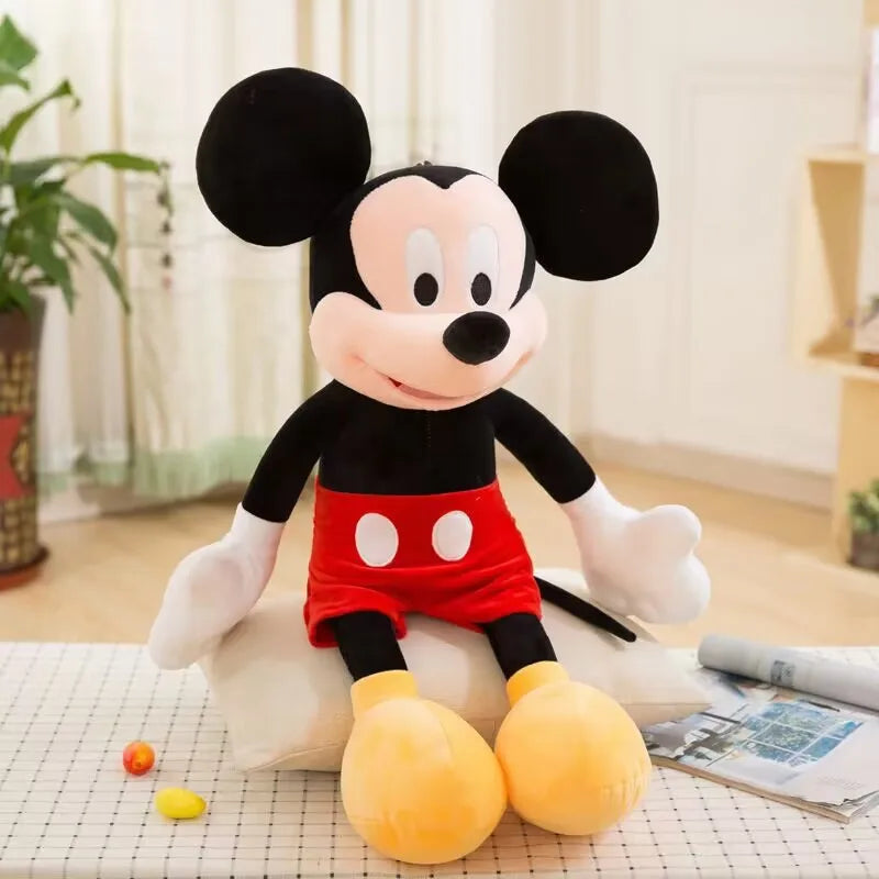 35-100cm Big Size Kawaii Stuffed Mickey&Minnie Mouse Plush Toy Soft Pillow Goofy Pluto Donald Duck Dolls Birthday Wedding Gifts