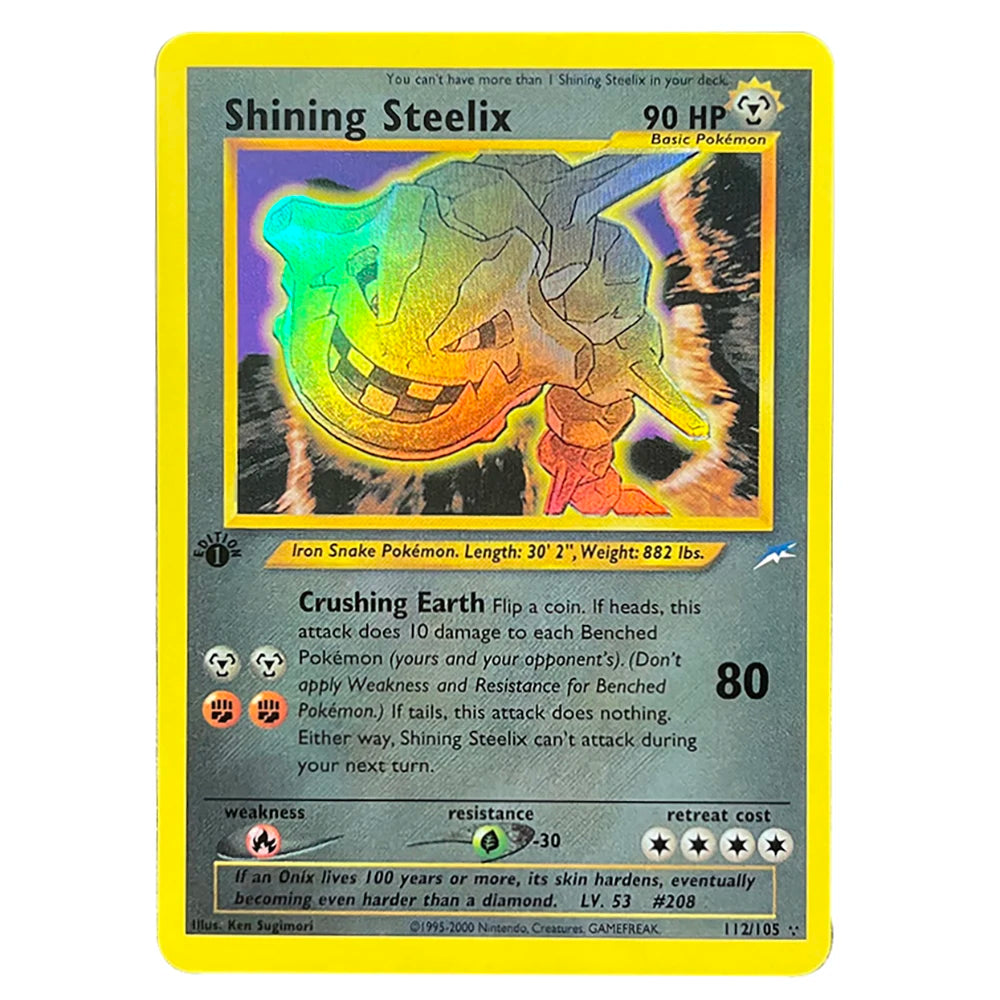 PKM Foil Cards Shining Mewtwo Charizard Gyarados Celebi Raichu Neo Destiny N4/3 1996 1st Edition Game Collection PTCG Proxy Card