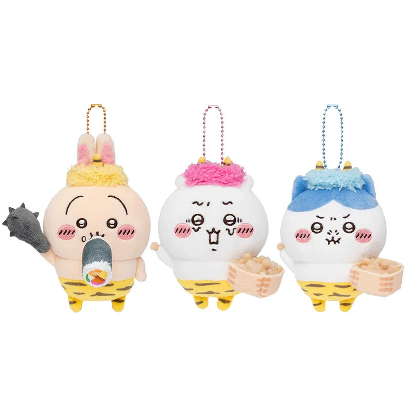 New Chiikawa Kawaii Anime Usagi Plush Keychain Cute Cartoon Hachiware Backpack Pendant Plush Toy Accessories Girl Gifts