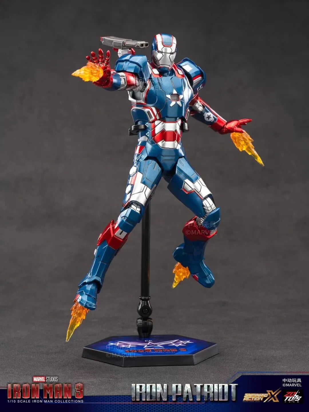 ZD Toys Iron Man Action Figure Iron Patriot MK1-7 MK17 MK33 MK85 MK30 War Machine Legends Avengers Tony Stark Collect Toy Gift