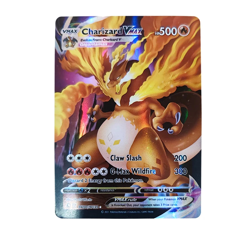 60pcs/box Ultra Rare Pokemon Cards Bundle Vmax/GX/EX/Energy/Trainer/MEGA Holographic  Battle Card Game Toys For Kids