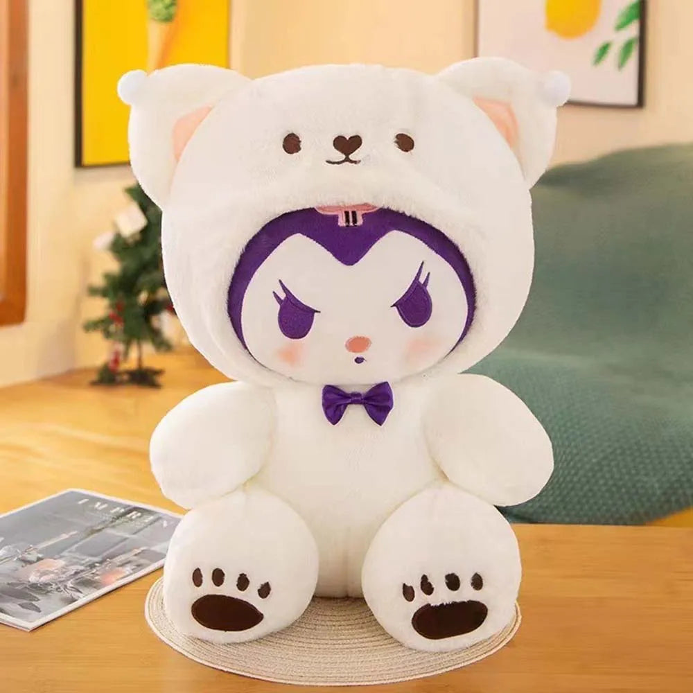 25Cm Kawaii Sanrio Plush Doll Toy Cute Hello Kitty Cinnamoroll My Melody Kuromi Pochacco Lovely Anime peluche Toys Gift For Kids