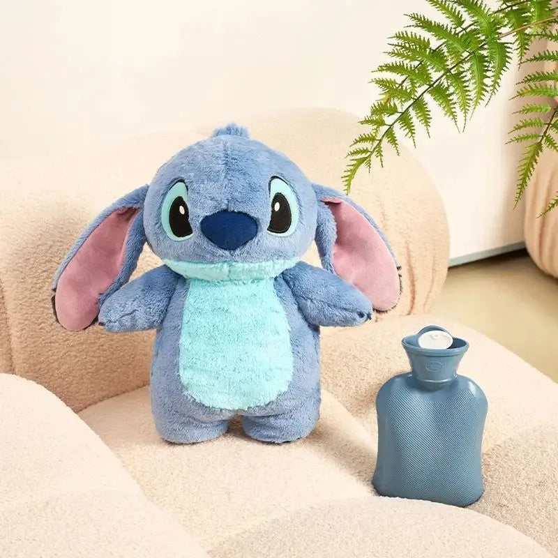 Disney Stitch Angel Lotso Plush Hand Warm Bottle Hot Water Bottles Portable Warm Hand Bag Hand Warmer Holiday Gift For Girlfrien