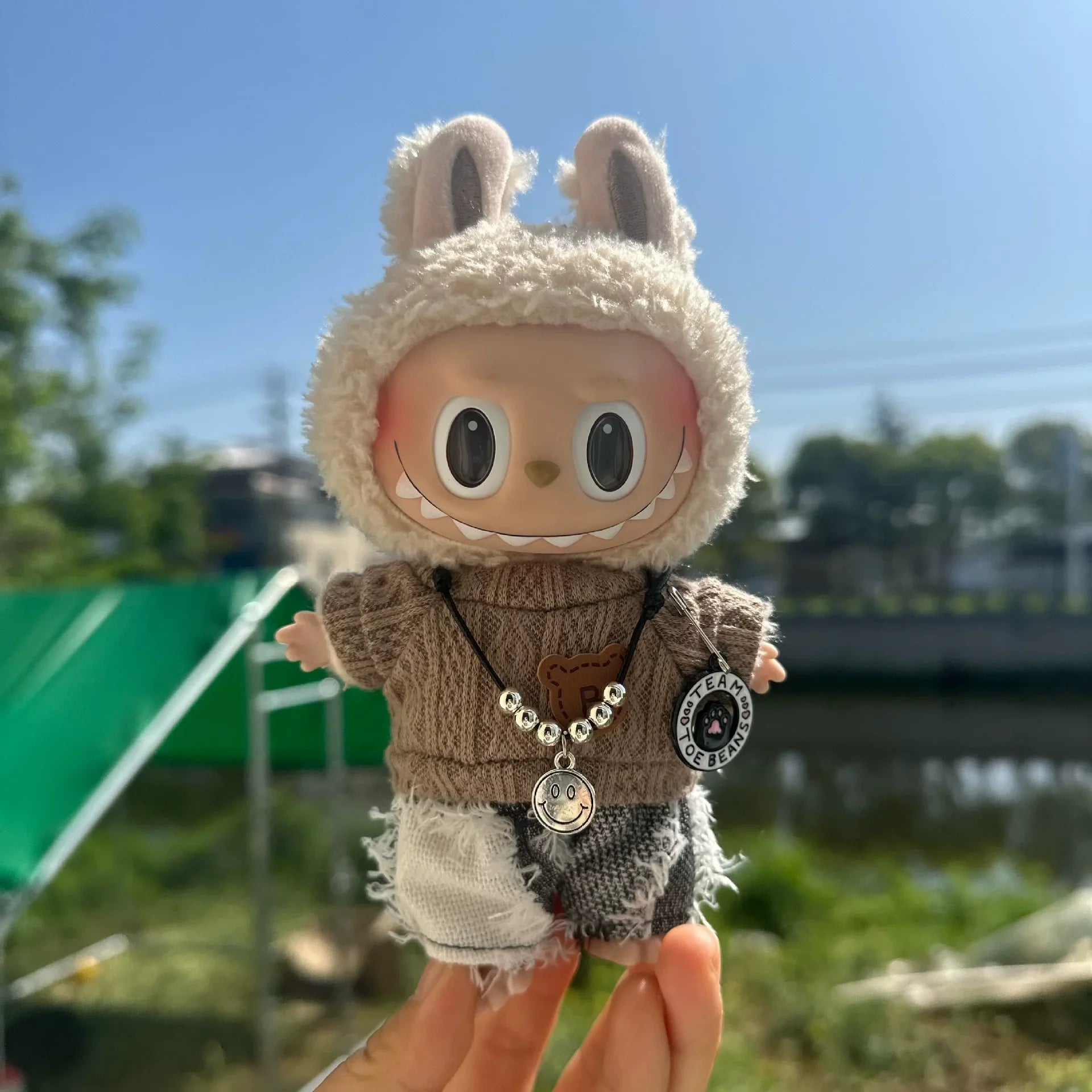 Mini Plush Doll'S Clothes Outfit Accessories For Korea Kpop Exo Labubu V1 V2 Idol Dolls Pit strip climbing suit Clothing Gift