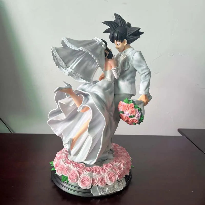 Dragon Ball Z Son Goku Figure Chichi Wedding Version 31CM PVC Figurine Model Toys Statue Collection Ornament Couple Wedding Gift