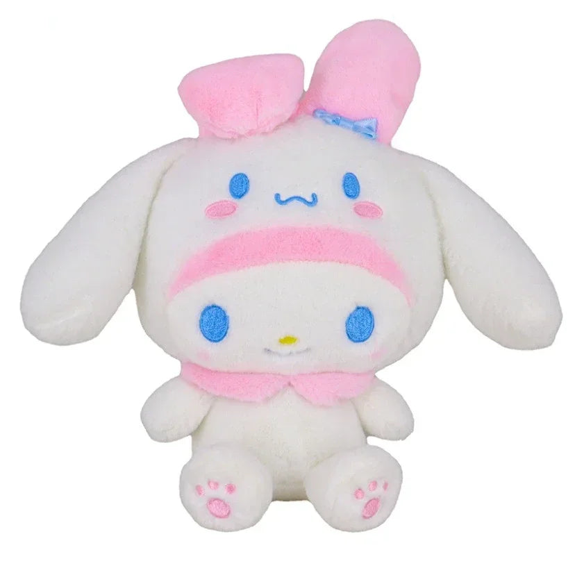 Sanrio Kuromi Cinnamoroll Melody Plush Toy Doll Anime Kawaii Doll Pendant Collection Children's Birthday Festival Gift