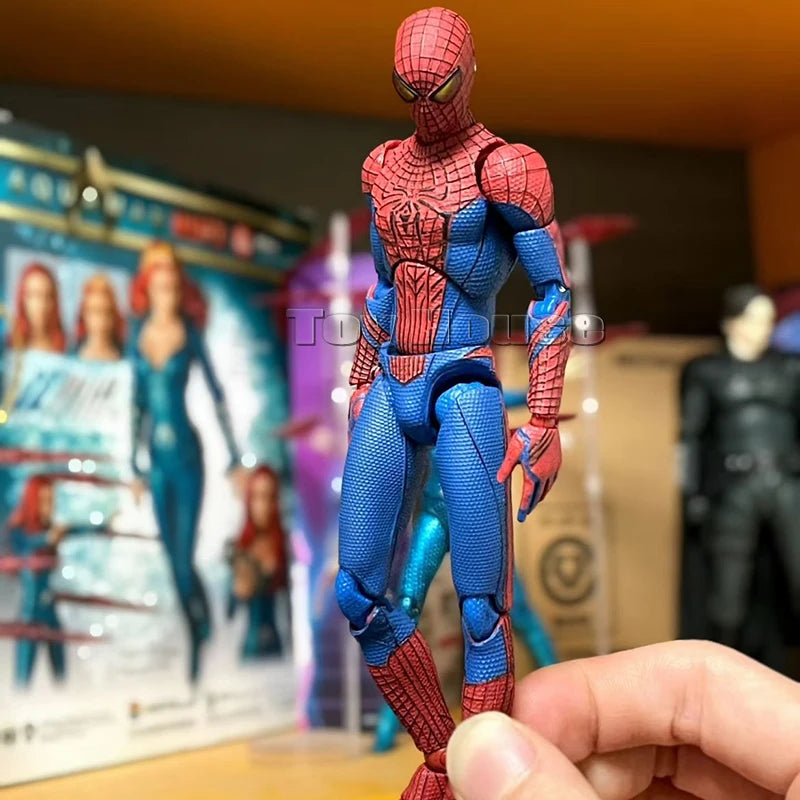New Ct Toys Spiderman Mafex 001 Peter Parker Andrew Garfield The Amazing Spider-Man Shf Anime Action Figure Figurine Model Toys