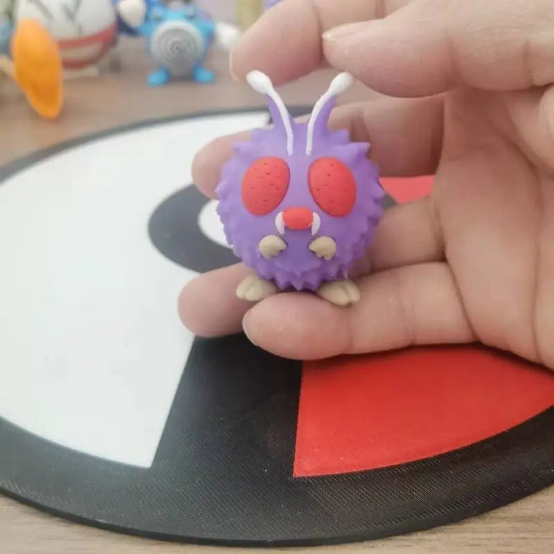 Pokemon Anime Figures Venomoth Venonat Proportion World 1:20 Diy 3D Printing Kawaii Cartoon Character Desktop Model Toys Gifts