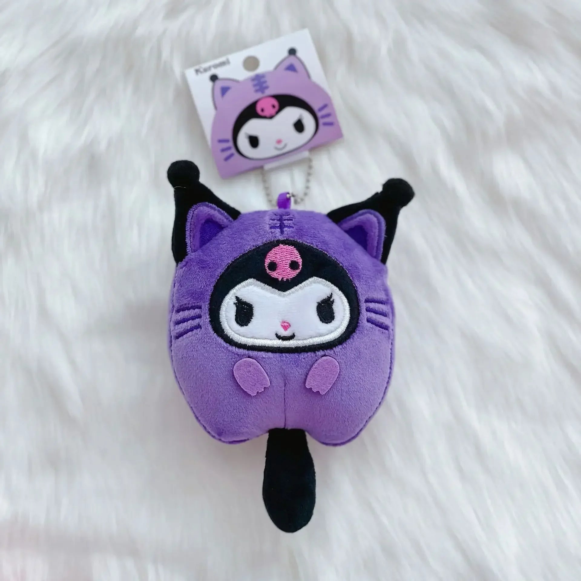 Sanrio Kuromi Cinnamoroll Melody Plush Toy Doll Anime Kawaii Doll Pendant Collection Children's Birthday Festival Gift