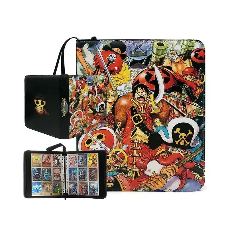 540Pcs 9 Pocket Anime One Piece Luffy Zoro Cards Book zipper PU leather Cards Binder Display Game Collection Card Kids Toy Gift