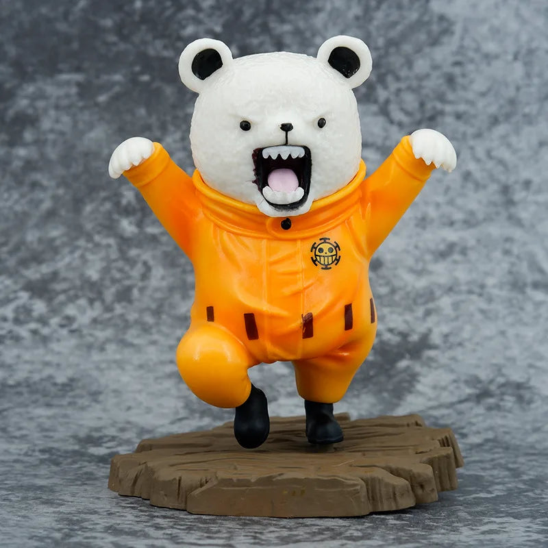 One Piece 13CM Bepo Anime Action Figure Kawaii Cartoon Cute Pet Figurine Beibo Bear Model Toys Decoration for Children Gift Doll