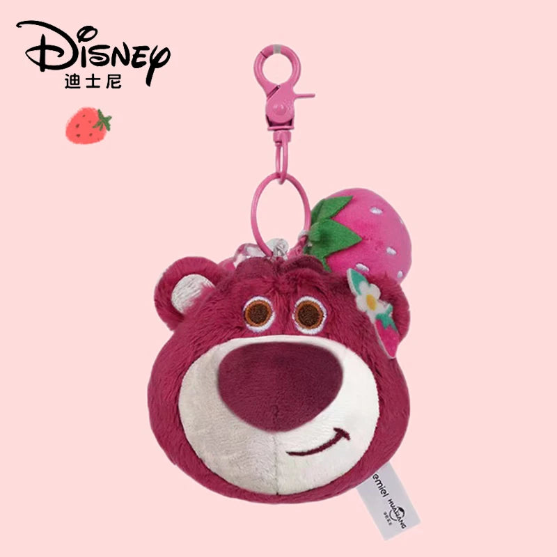 Disney Lotso Plush Toy Keychain Cartoon & Cute Anime Doll keyring Backpack Pendant Children's Toys Birthday Present