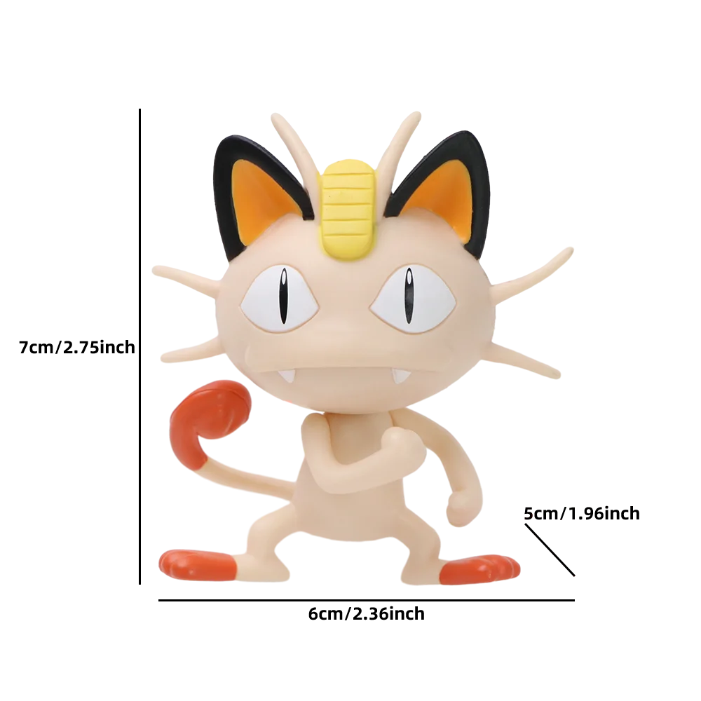 2-3inch Pokemon PVC Action Figure Pikachu Charmander Eevee Figures Dolls Model Anime Collection Ornamental Toy Kid Birthday Gift