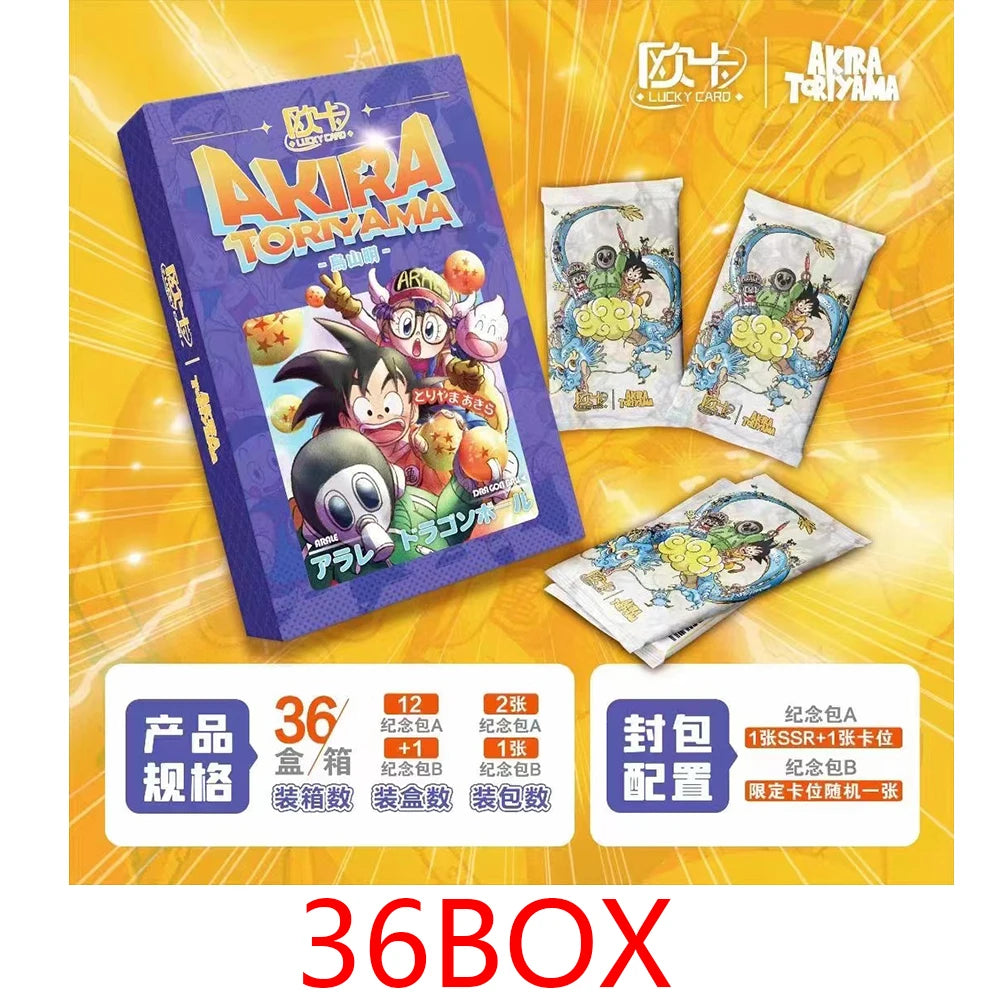 New Dragon Ball Cards Wholesale 36BOX Case Character Role Serie Super Saiyan Son Goku Shiny Anime Trading Cards