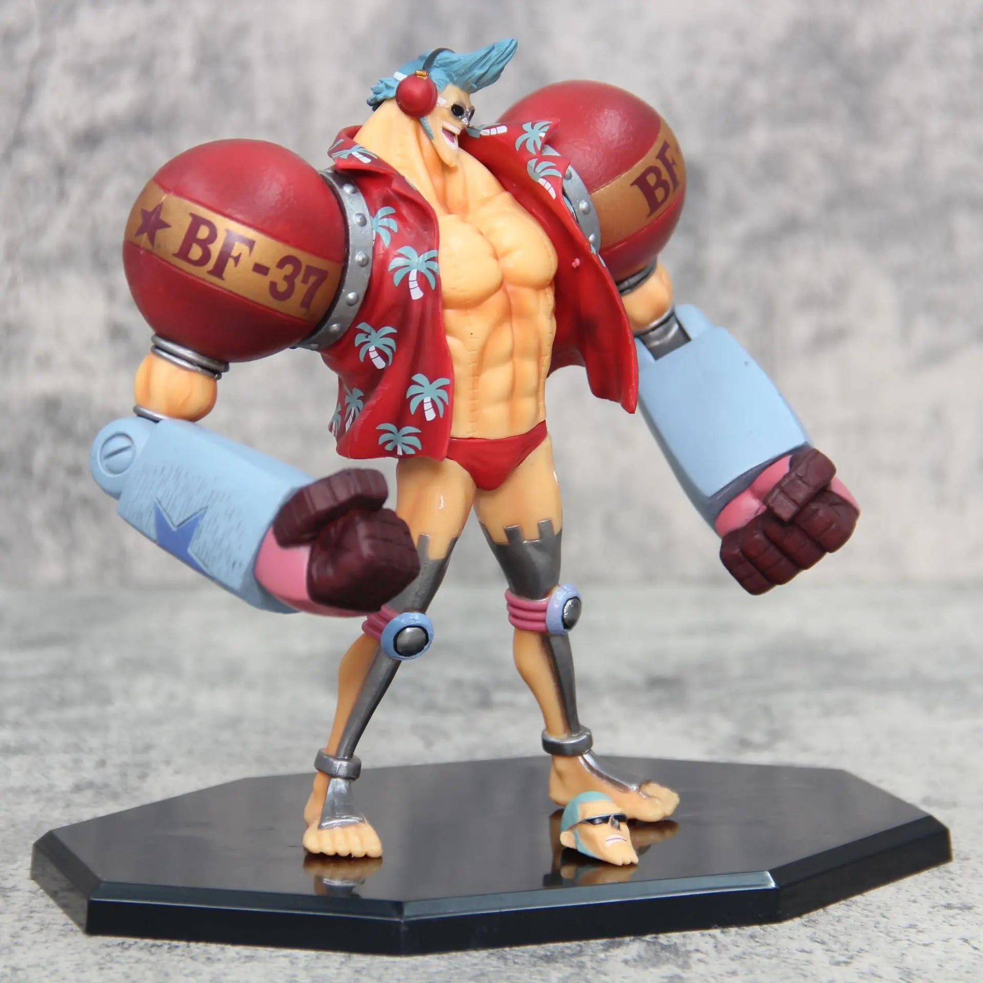 18cm Anime One Piece Figure Gk Franky Action Figures Double Head Interchangeable Pvc Collectible Ornaments Decoration Toy Gifts