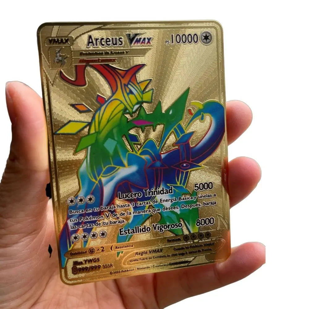 2024 New Spanish Pok é mon Cards Metal Pokemon Letters Spanish Pokemon Iron Cards Mewtwo Pikachu Gx Charizard Vmax Cartas Pok é