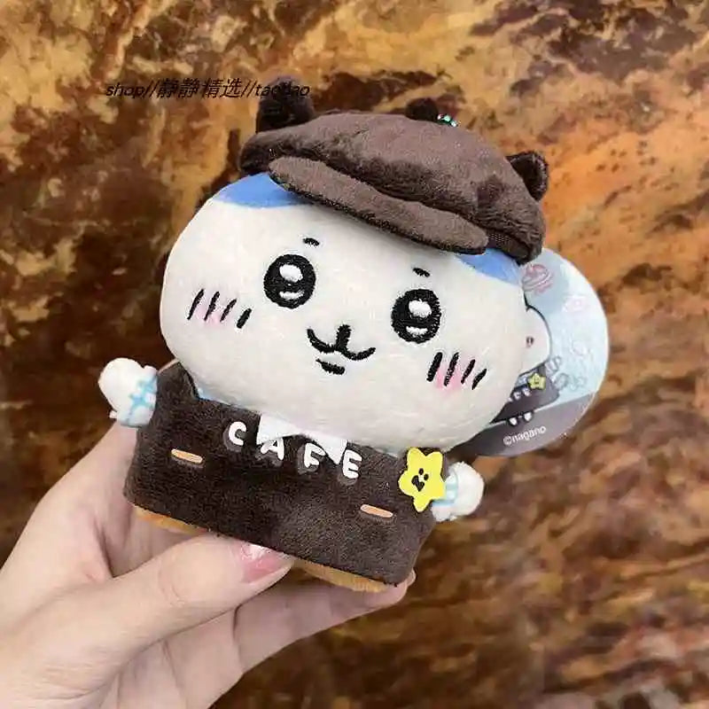 Hot Chiikawa Character Peripherals Coffee Series Plush Pendant Hachiware Usagi Kawaii Keychain Bag Decoration Cute Gifts