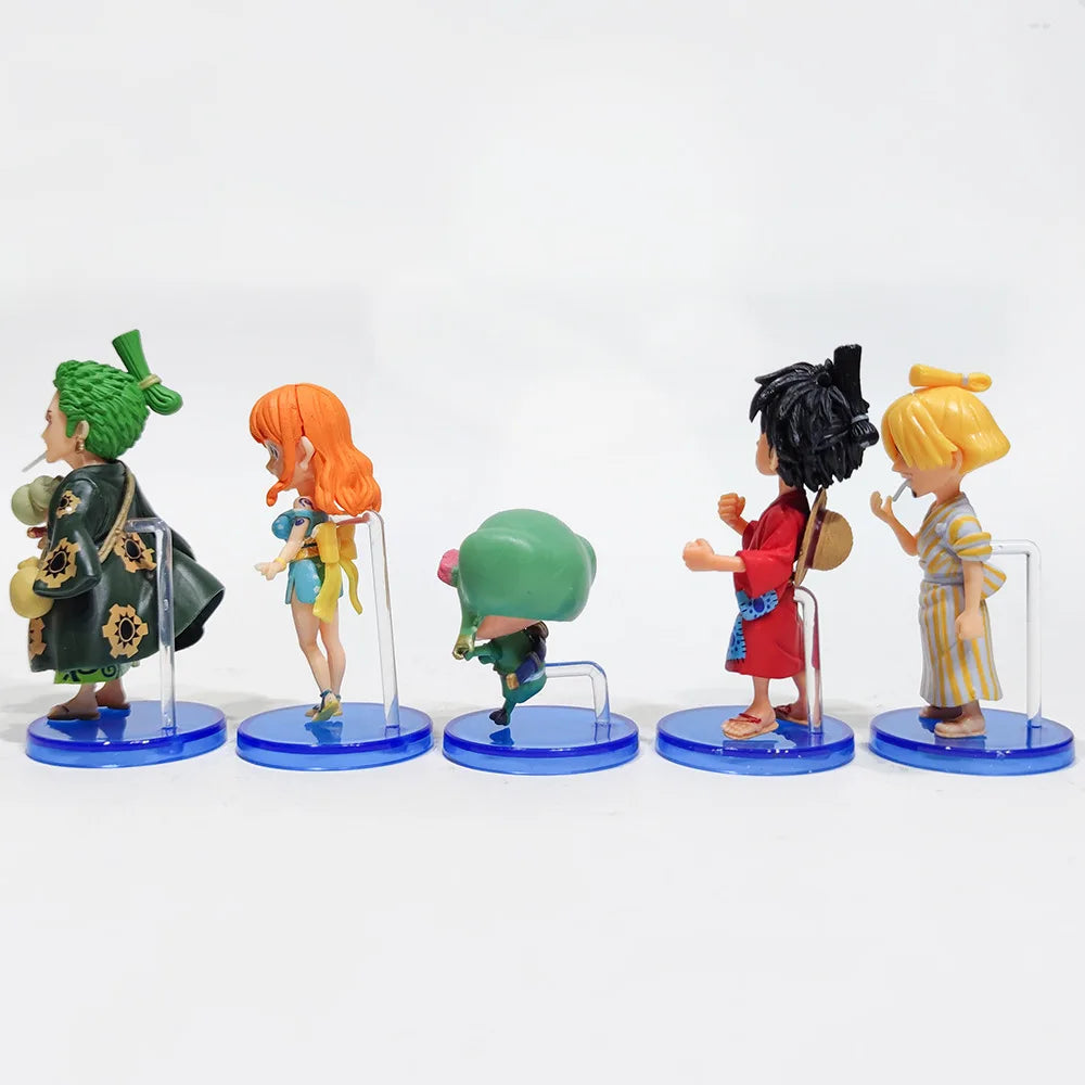 10Pcs/set One Piece Anime Figure Luffy Sanji Nami Zoro Chopper Frank Robin PVC Action Figure Model Children Dolls Gift Toys