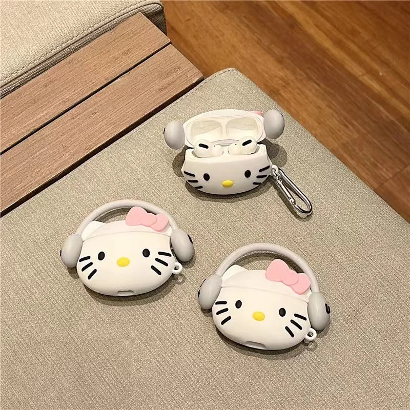 For Airpods 4 Earphone Silicone Case For Airpods Pro2 Protective Cartoon Cover For Air pod 1 2 3rd airpods4 Bags