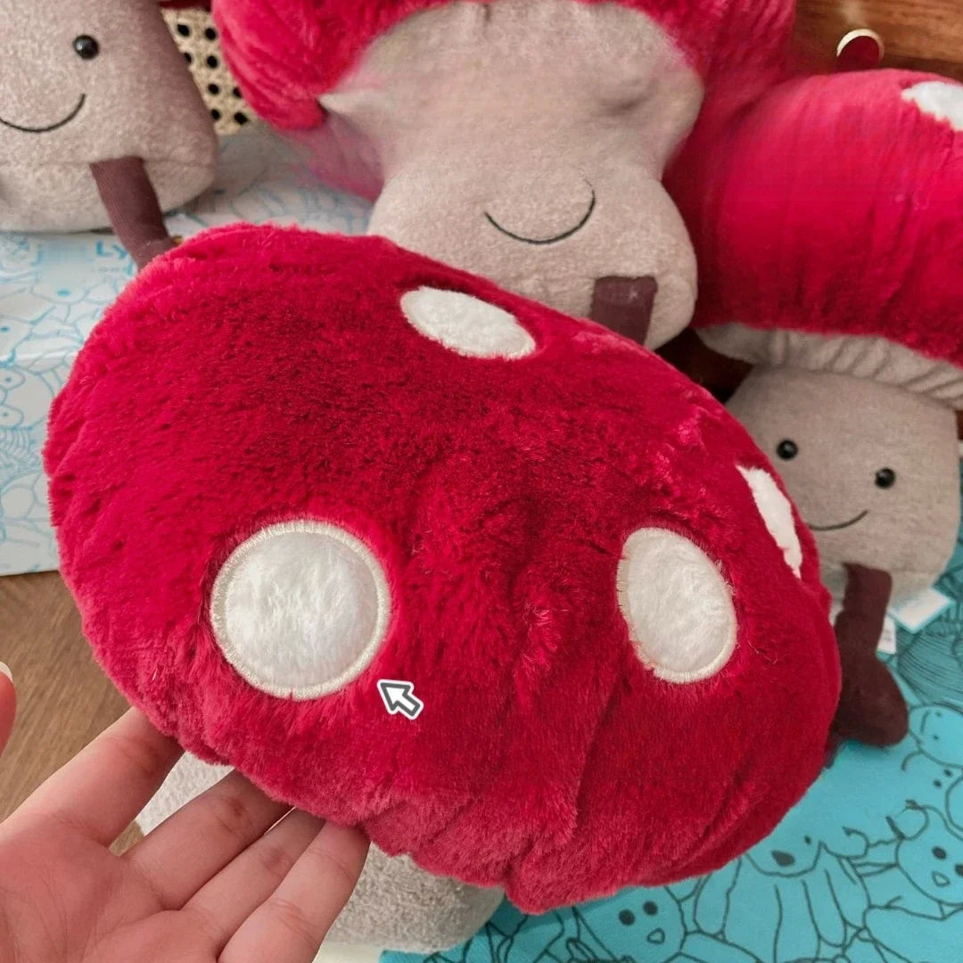 Jellycat With Tags Jellycat Fun Mushroom Soothing Plush Toy Companion Cute Pendant Doll Girl Birthday Holiday Gift Stuffed