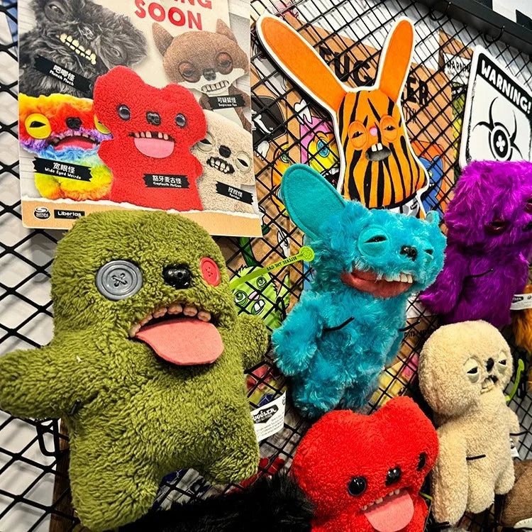 Fuggler Big Teeth Monster Pendant Keya Funny Ugly Big Tooth Monster Toy Bag Plush Keychain Pendant Doll Holiday Gifts
