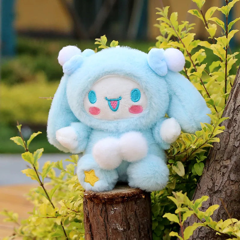 14Cm Plushies Sanrio Keychain Accessories Hello Kitty Plush Toys My Melody Kuromi Keyring Cinnamoroll Backpack Pendant