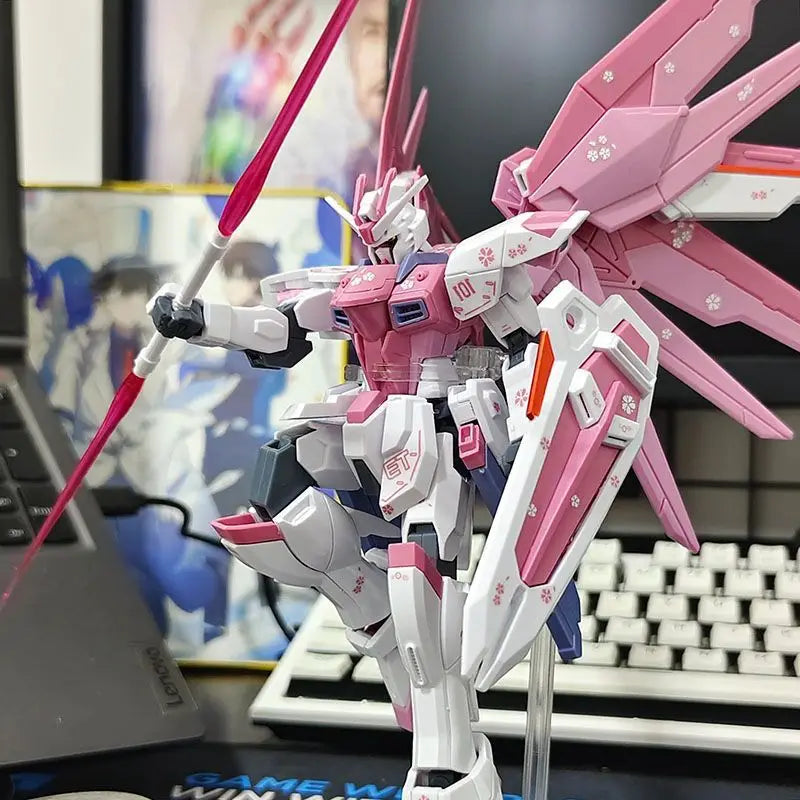 JMS HG 1/144 ZGMF-X10A Freedom Assembled Model Kit Blue Cherry Unstarted Colors Fixed Version Collectible Model Ornament Gift
