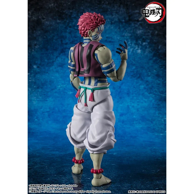Original Bandai Demon Slayer S.H.Figuarts SHF Akaza Anime Action Figures Model Collection Toys Gifts