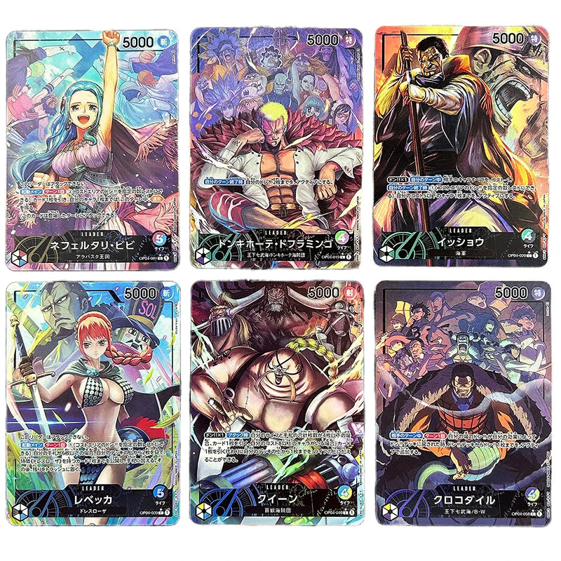 One Piece Anime Card Japanese Version Leader OPCG Replica Boa Hancock Luffy Law Zoro Moria Katakuri Game Anime Collection Cards