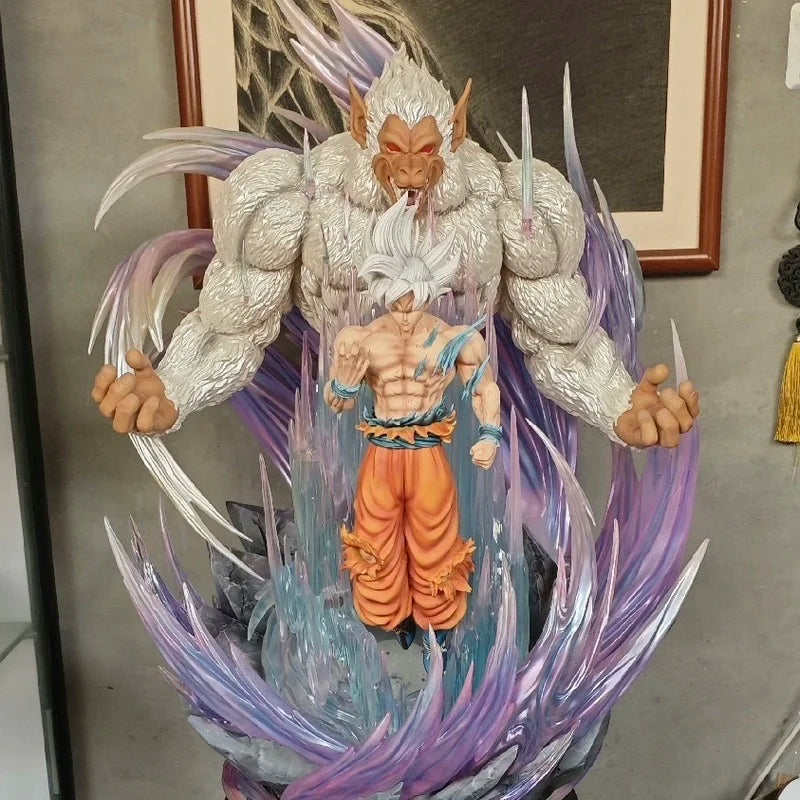 31cm Dragon Ball Great Ape King Son Goku Ultra Huge And Domineering Figurine Statue Model Game Combat Posture Ornament Action