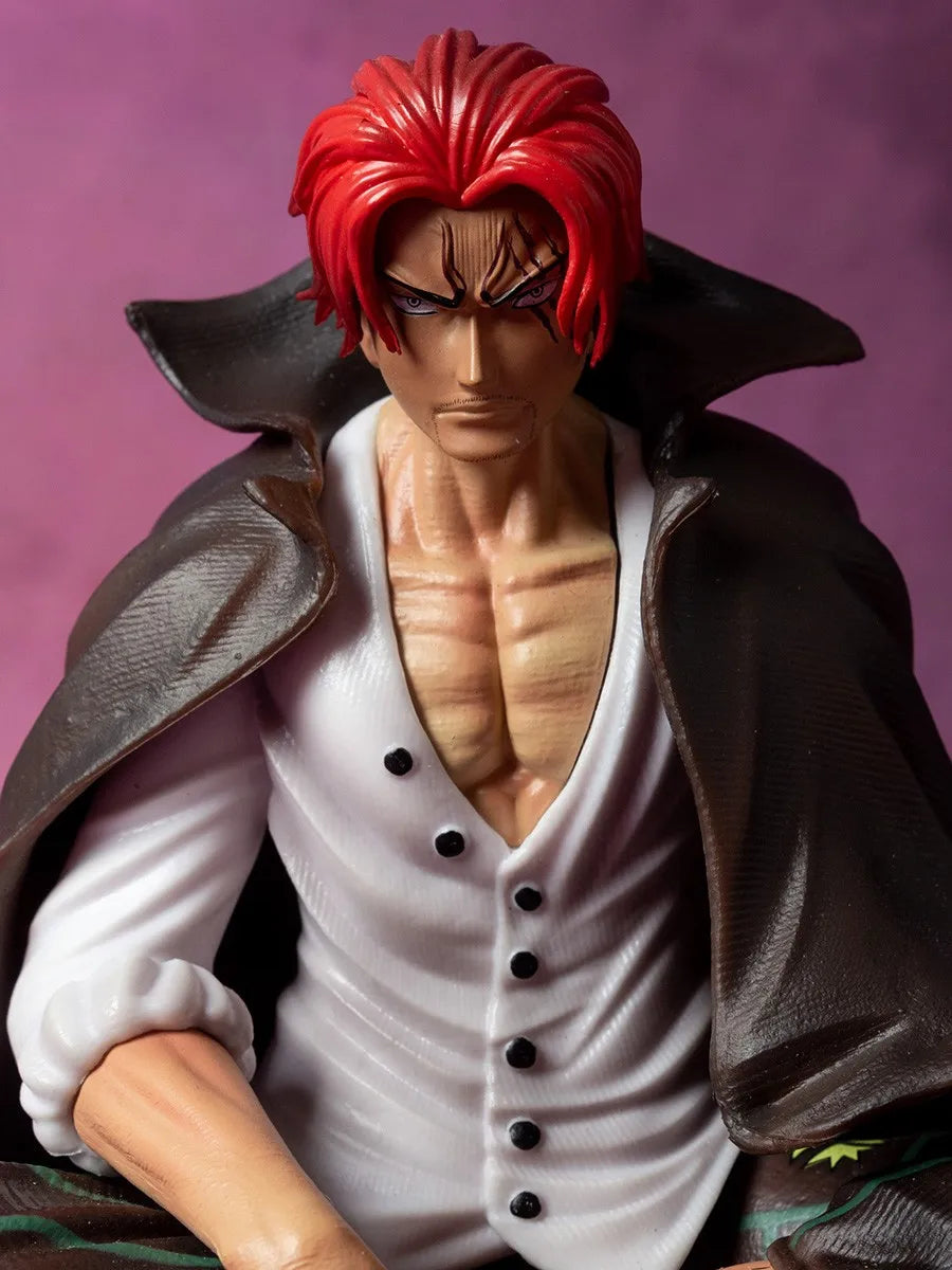 17cm One Piece Shanks Anime Figures Film Red Yonko Red Hair Shanks Action Figure PVC Statue Figurine Model Decoration Doll Toys