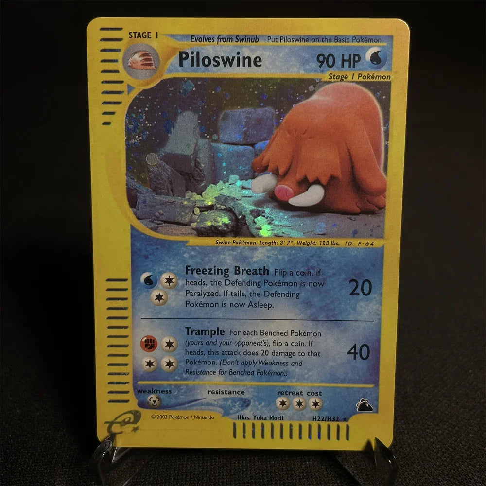 Pokemon Card Shining Card Gym Series Houndoom Jolteon Umbreon Gyarados Snorlax Steelix Piloswine Gift Kids Toys Proxy Card