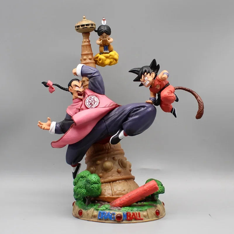 27.5cm Dragon Ball Upa Action Figure Childhood Goku Figure VS Tao Pai Pai Figurine DBZ Anime PVC Collection Toy for Kids Gift