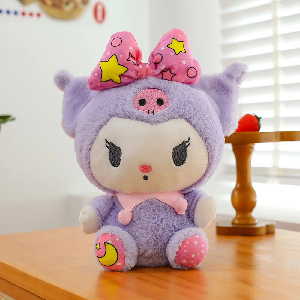 20cm Anime Sanrio Plush Toys Kawaii Hello Kitty Cinnamoroll Kuromi Pom Pom Purin cat Gift Dolls Stuffed Children Plushies Doll