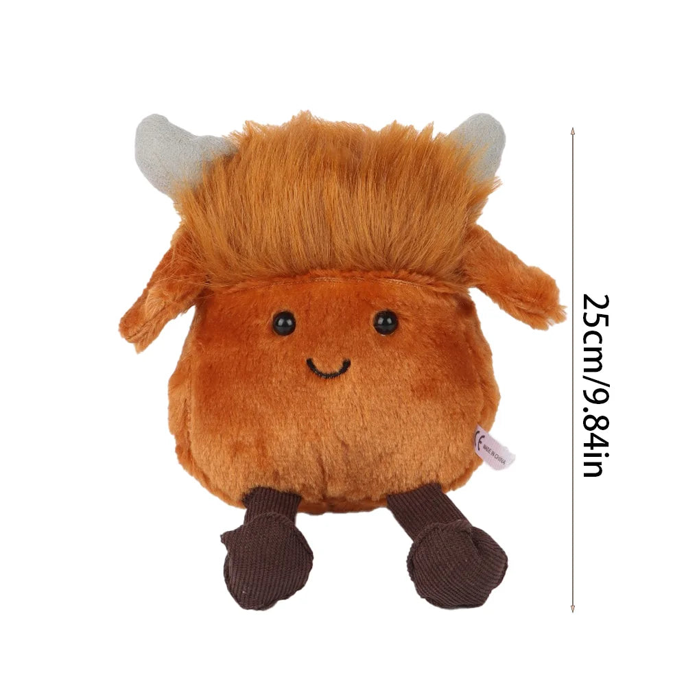 Kawaii Cattle Plush Toys Adorable Calf Dolls Heavy Duty Stuffed Plush Toys Super Soft Calf Girls' Children's Christmas Gift Toy