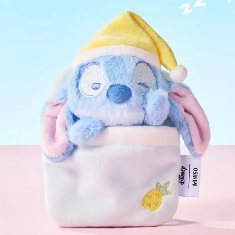 Miniso Disney Stitch Plush Doll Pendant Lotso Winnie the Pooh Stuffed Toy Cute Christmas Gift for Kids Soft Furry Ornament