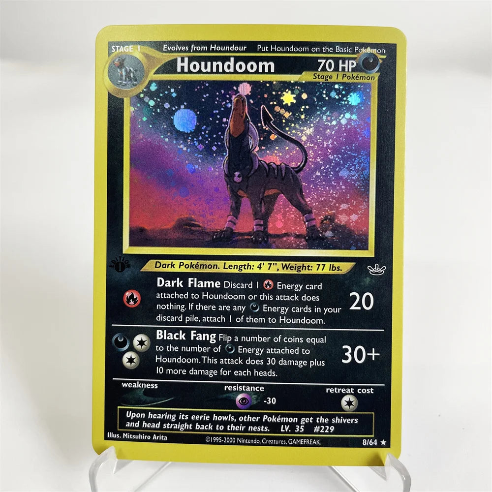 Holographic PKM Collection Cards PTCG Proxy Card Blue Core Paper Card Kids PKM Dark Raichu/Dragonite/Umbreon/Suicunc