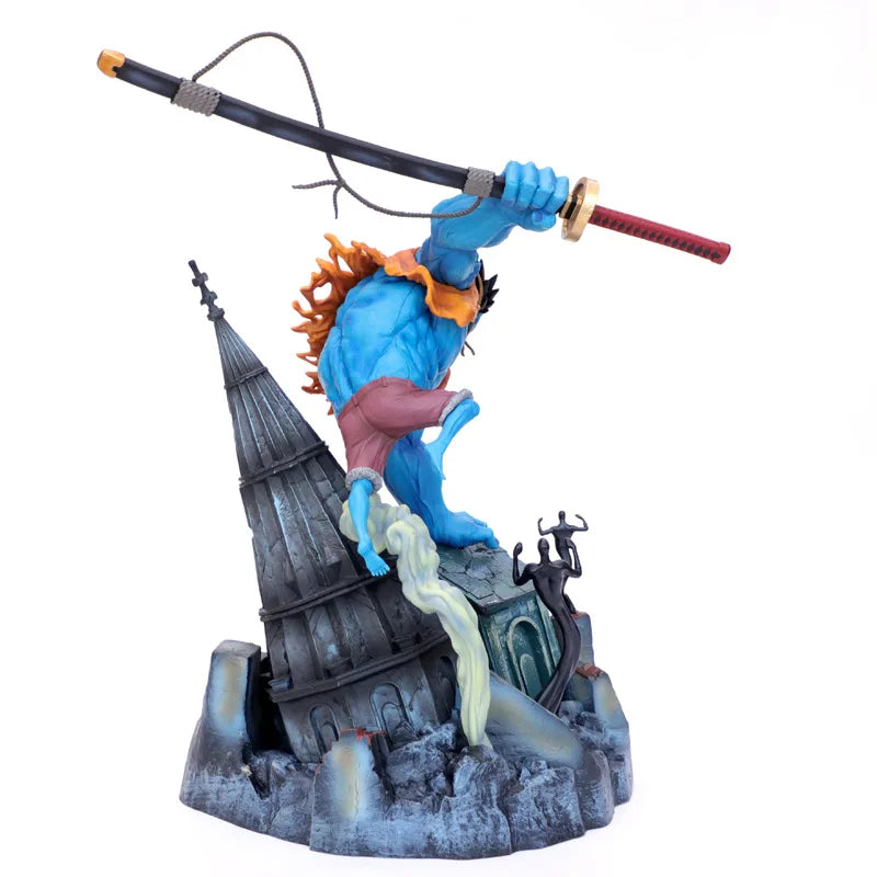 42cm Anime One Piece Nightmare Gekko Moria Luffy GK Statue PVC Action Figure Collectible Model Kids Toys Big Size Luffy Doll
