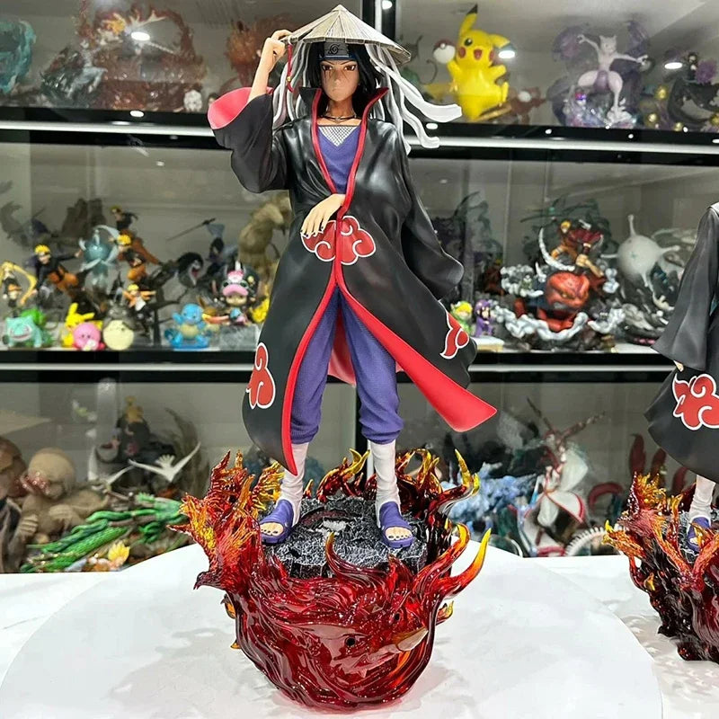Anime Naruto Figure Uchiha Itachi Action Figures The base emits light Model PVC 40cm Collection Model Toys Birthday Doll Gifts