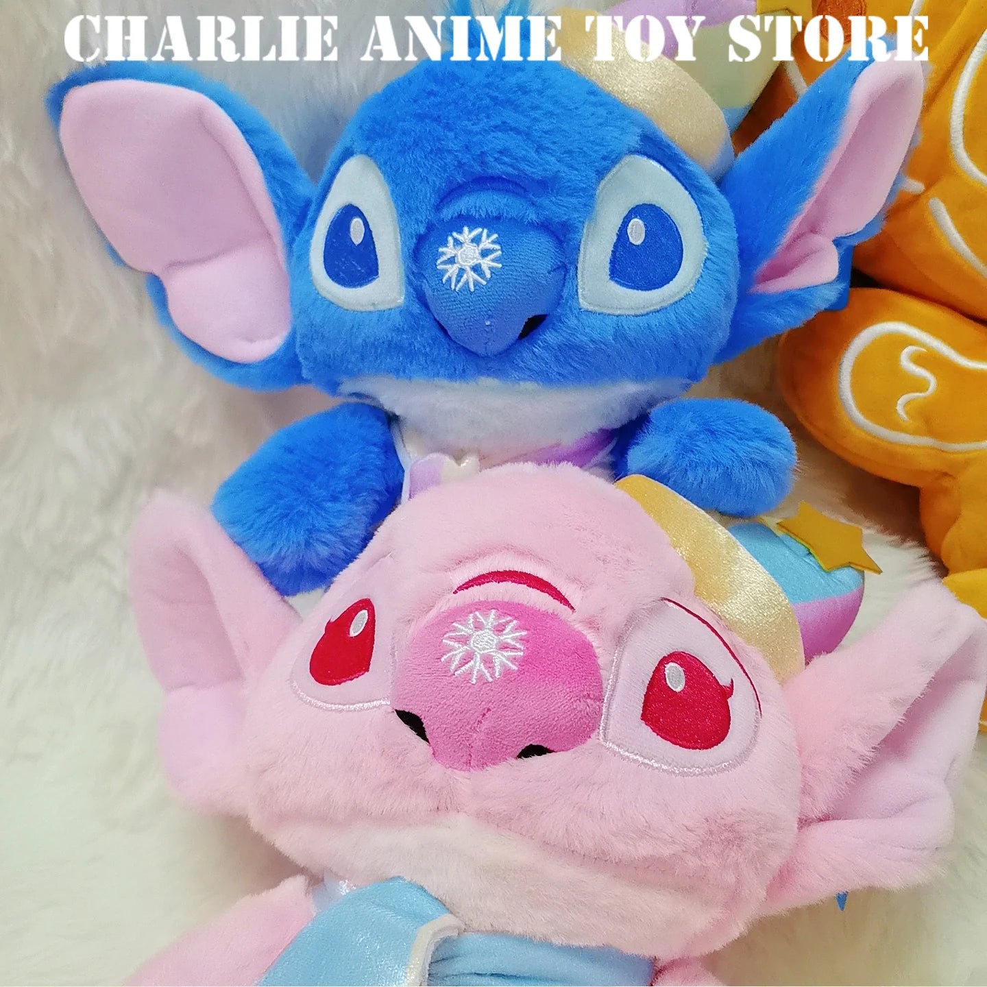 23cm Anime Stitch Plush Stuffed Toys Cartoon Cute Angel Plush Doll Children Birthday Christmas Gifts Couple Doll