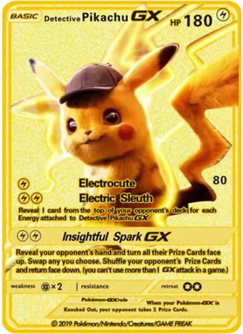 6-12 Pcs/Set  English Version Pokemon Metal Card Pikachu Anime Figure Battle Carte Trading Pocket Monster Cards Model Toy Gifts